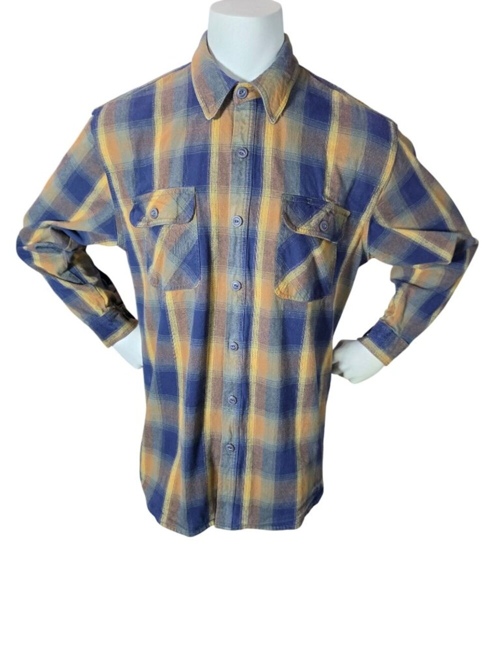 Work N Sport Heavyweight Flannel Shirt Mens XL Plaid 90s Grunge Shacket